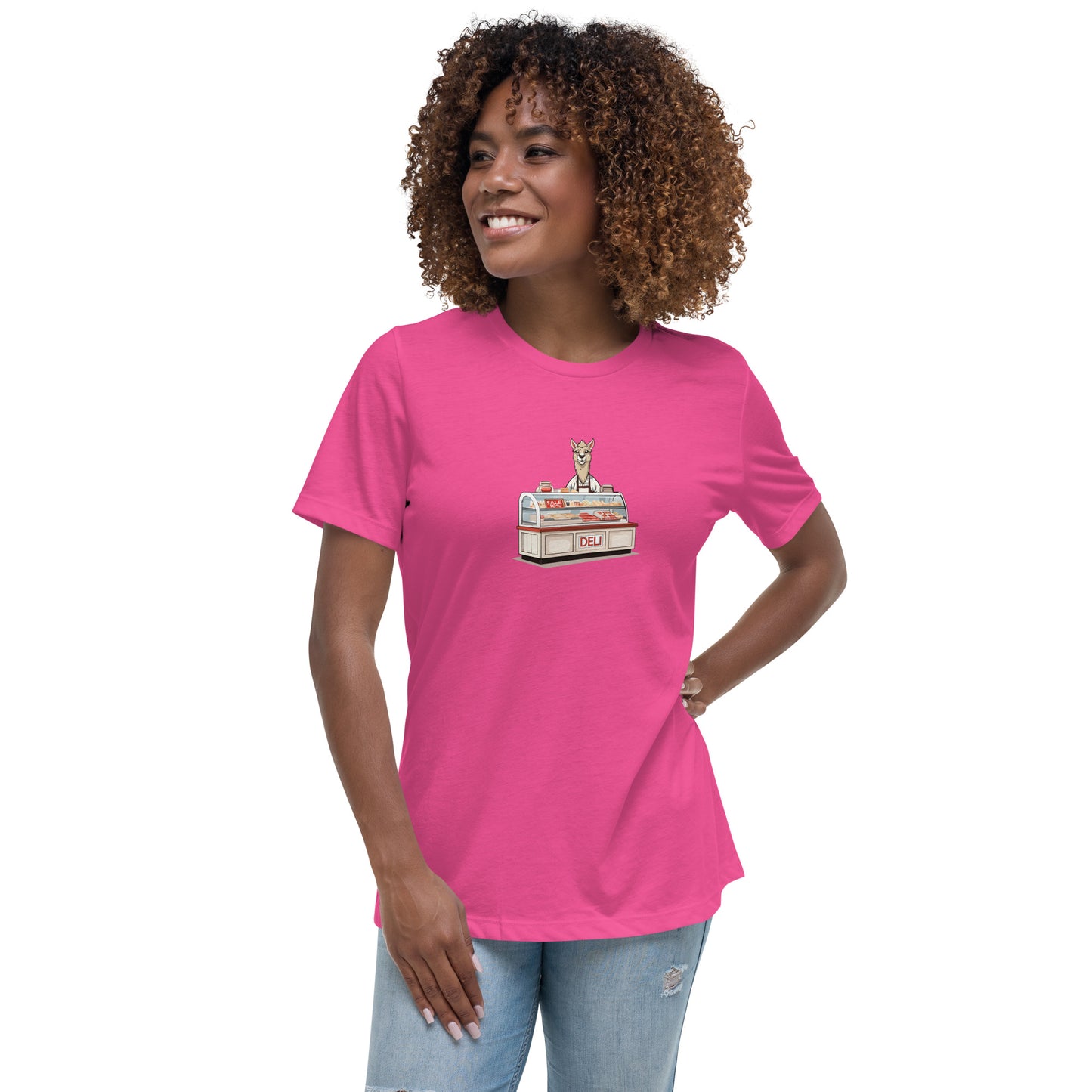 Llama At The Deli Women's Relaxed T-Shirt