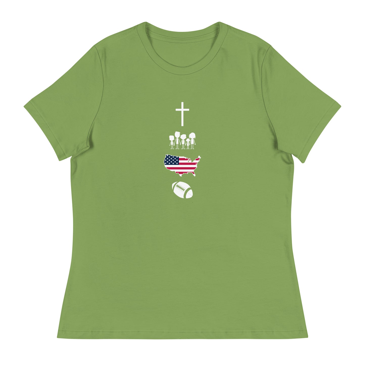 Faith Family Freedom Football Women's Relaxed T-Shirt